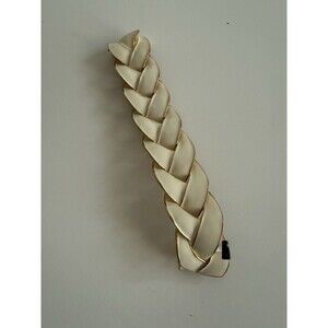 Banana Republic Women's Cream Enamel Gold Tone Chunky Chain Bracelet Read